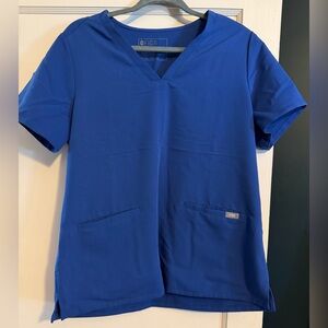 FIGS Casma Scrub Top L Royal Blue